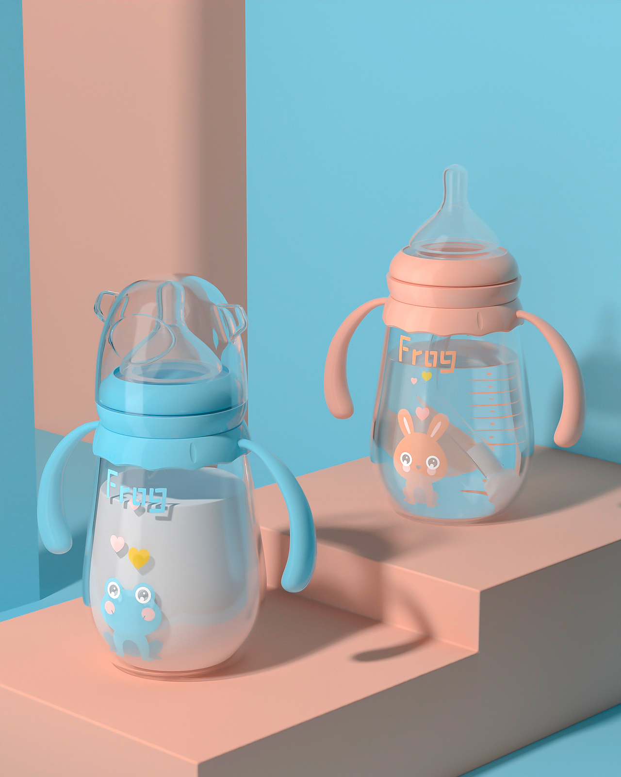 儿童学饮杯 建模-渲染（C4D+Corona渲染器（图ZMjYxNjQ1ODQ0） - 电商 - 站酷设计师Relevabor原创素材 - 站酷ZCOOL