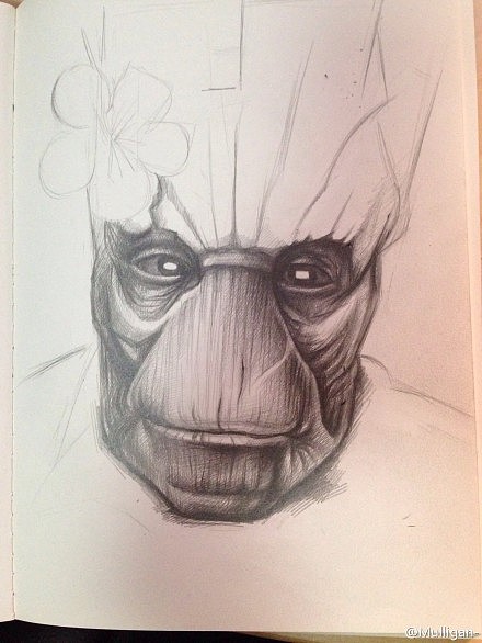 groot 格鲁特 银河护卫队 手绘