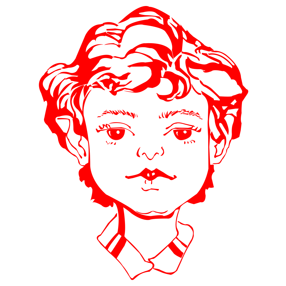 个性时尚欧美头像平面剪纸矢量图png