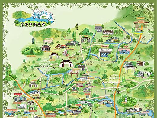 锡山区文旅手绘地图
