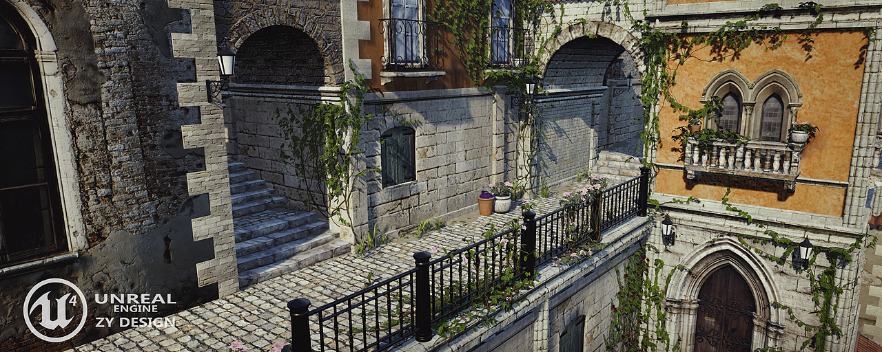 ZY-DESIGN UE4场景# Italy Water City（图ZOTYyNjE3MDg=） - 场景 - 站酷设计师TendernessHy原创素材 - 站酷ZCOOL