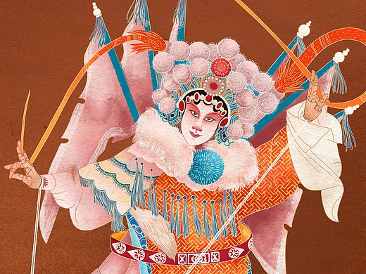 木偶戏插画-商业插画陳lllll1年前基于"泉州木偶戏"为设计主题的毕业