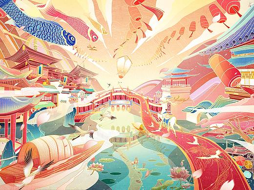 一梦江湖#盲盒包装插画#