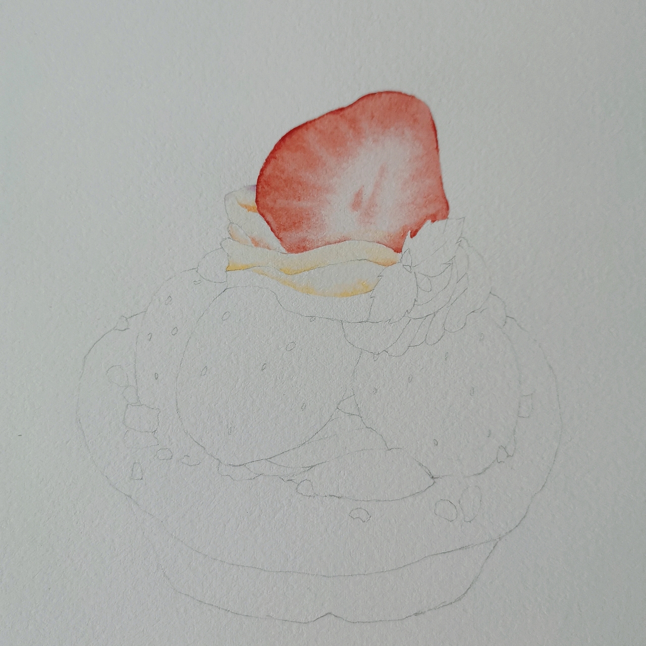 2020年-水彩插画-蛋糕/下午茶/多肉