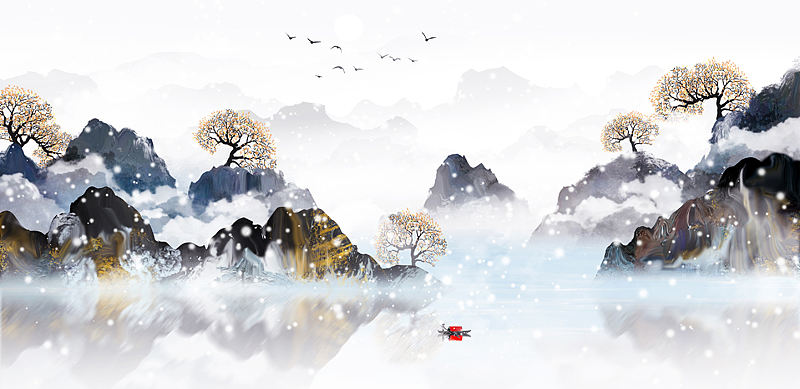 山水水墨（图ZMTU4MDkxMTEy） - 商业插画 - 站酷设计师心灵艺坊原创素材 - 站酷ZCOOL