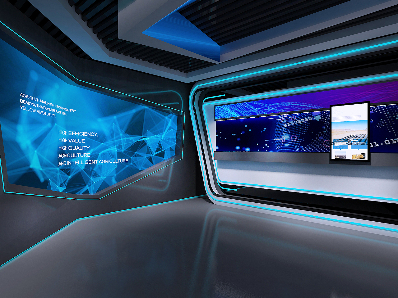科技感多媒体展厅（图ZMjE2NTg2NDA0） - 展陈设计 - 站酷设计师TOUCH拓设空间原创素材 - 站酷ZCOOL