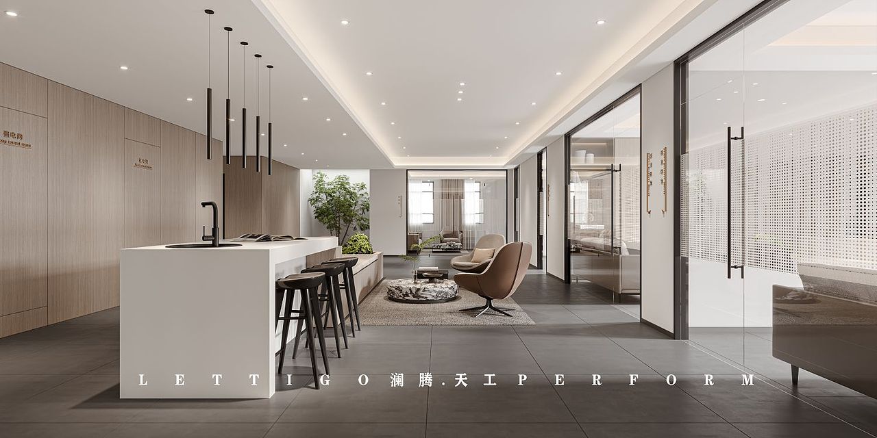 现代办公空间|办公装修设计（图ZMzM3ODEzOTMy） - 商业空间设计 - 站酷设计师DesignerZtt186原创素材 - 站酷ZCOOL