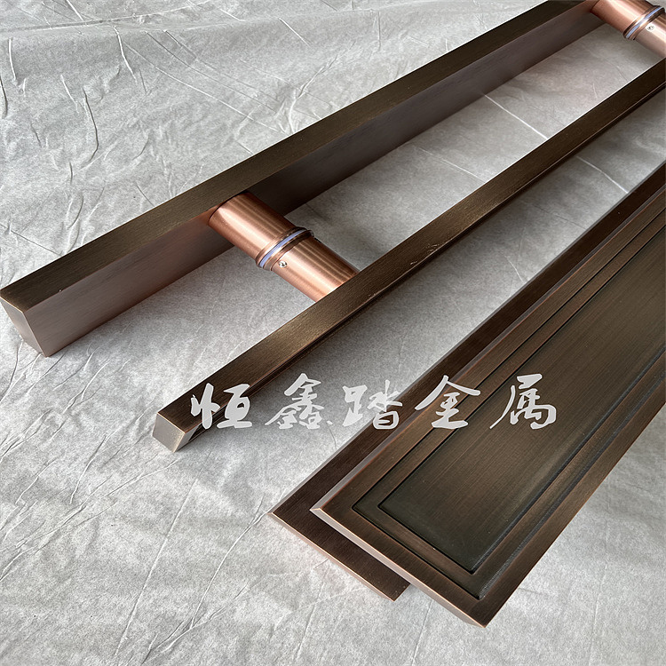 豪华铝板雕刻拉手 佛山玻璃门大门拉手厂家铺开新画卷