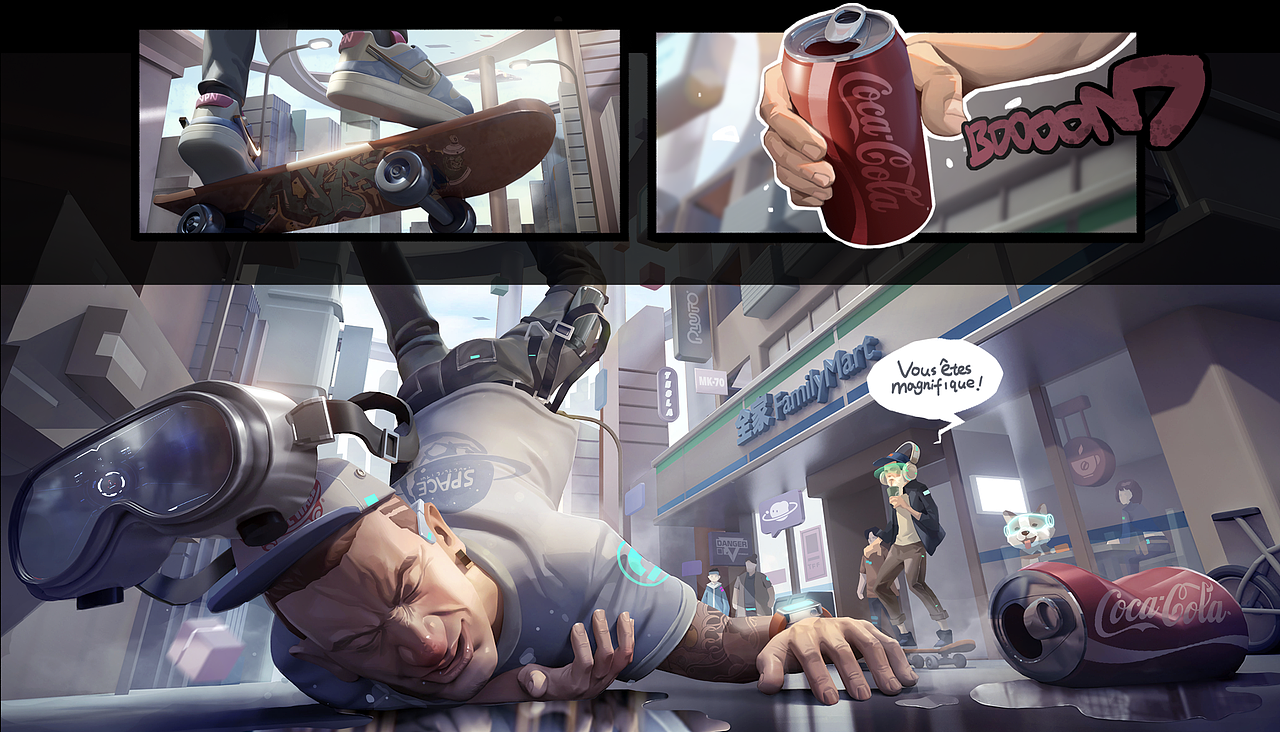 滑板Skater boy（图ZMzE3MDY4OTEy） - 艺术插画 - 站酷设计师白先森原创素材 - 站酷ZCOOL