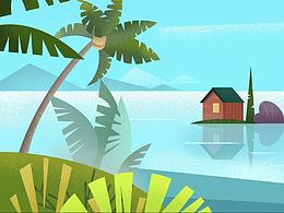 噪点肌理插画练习