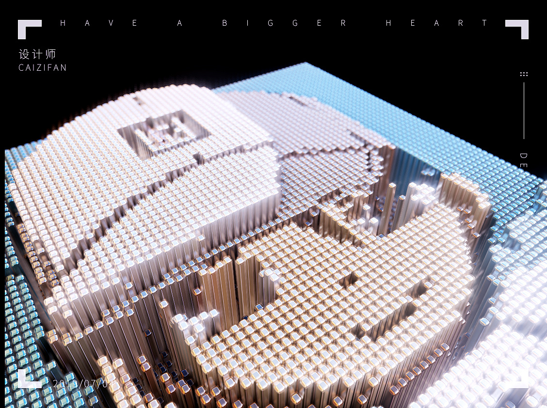 立体像素风格画