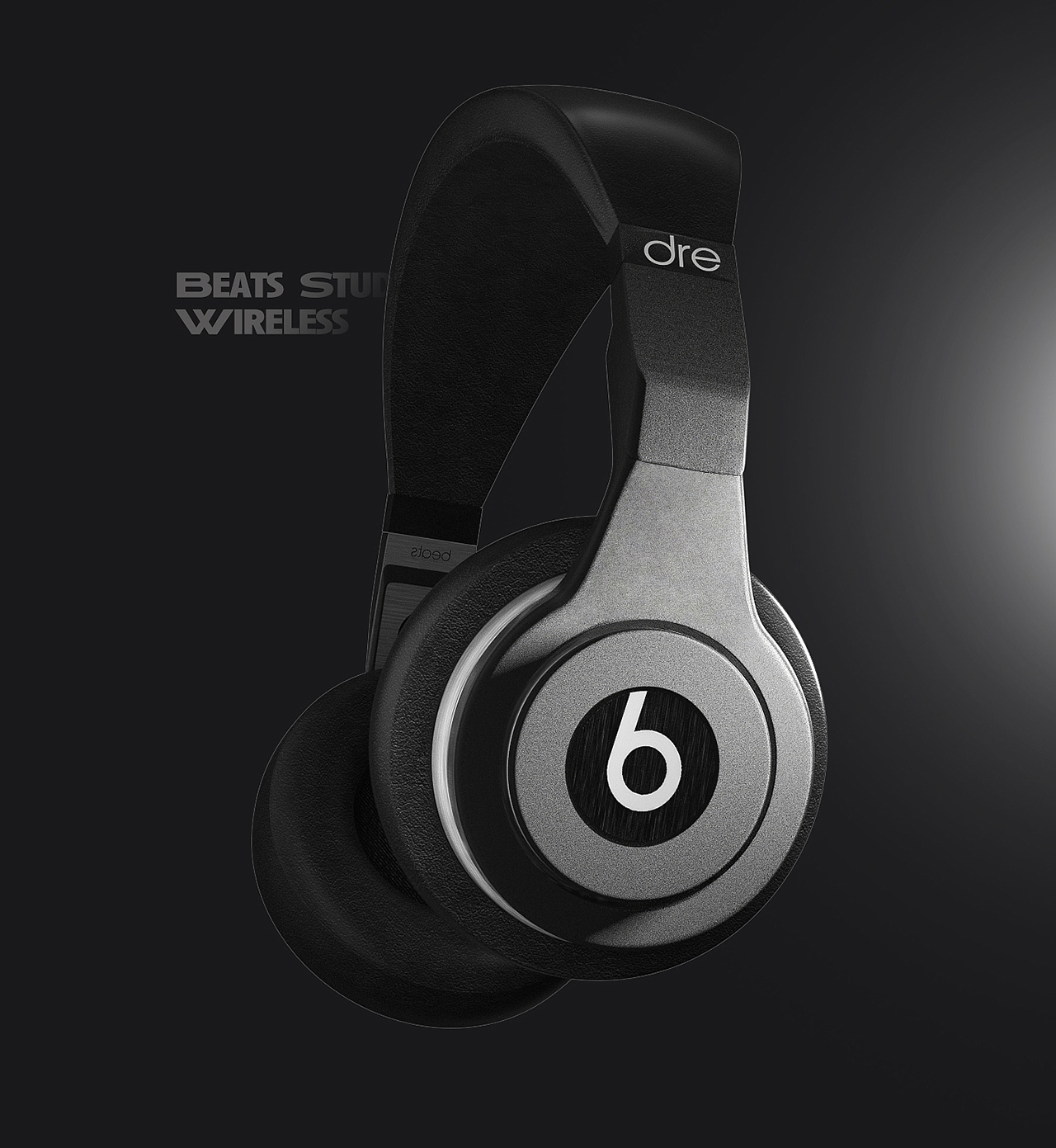 耳机模型有些问题，ps后期修正