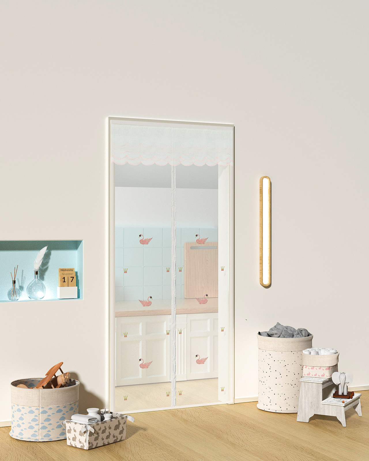 今年最后一个夏季的门帘产品 白色的