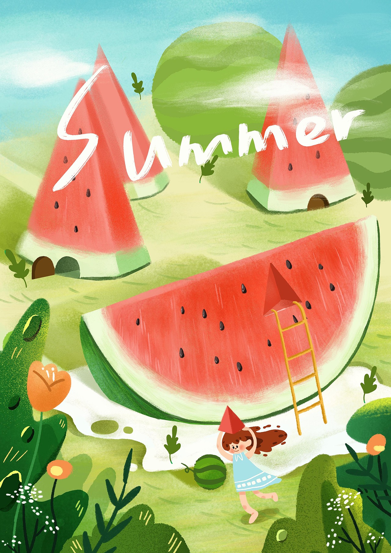 夏天|插画|商业插画|mokamoka梦梦_原创作品-站酷zcool