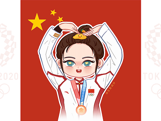 2021东京奥运会夺金时刻 | 插画合集
