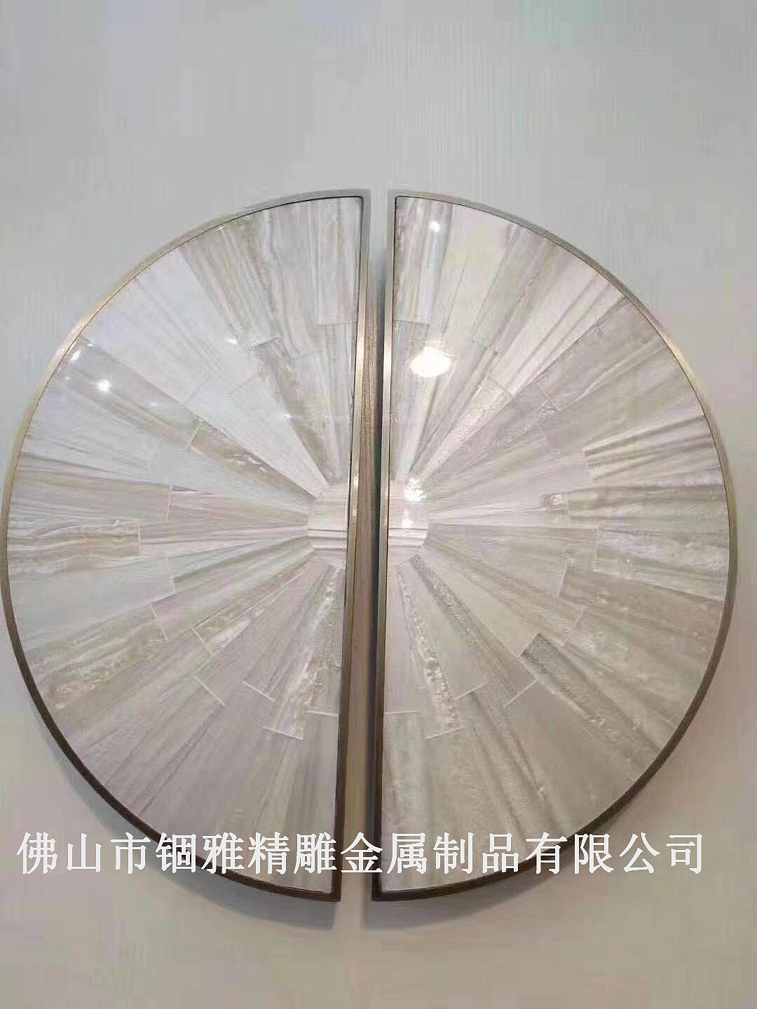 金属半圆时尚大理石贝壳大门拉手定制
