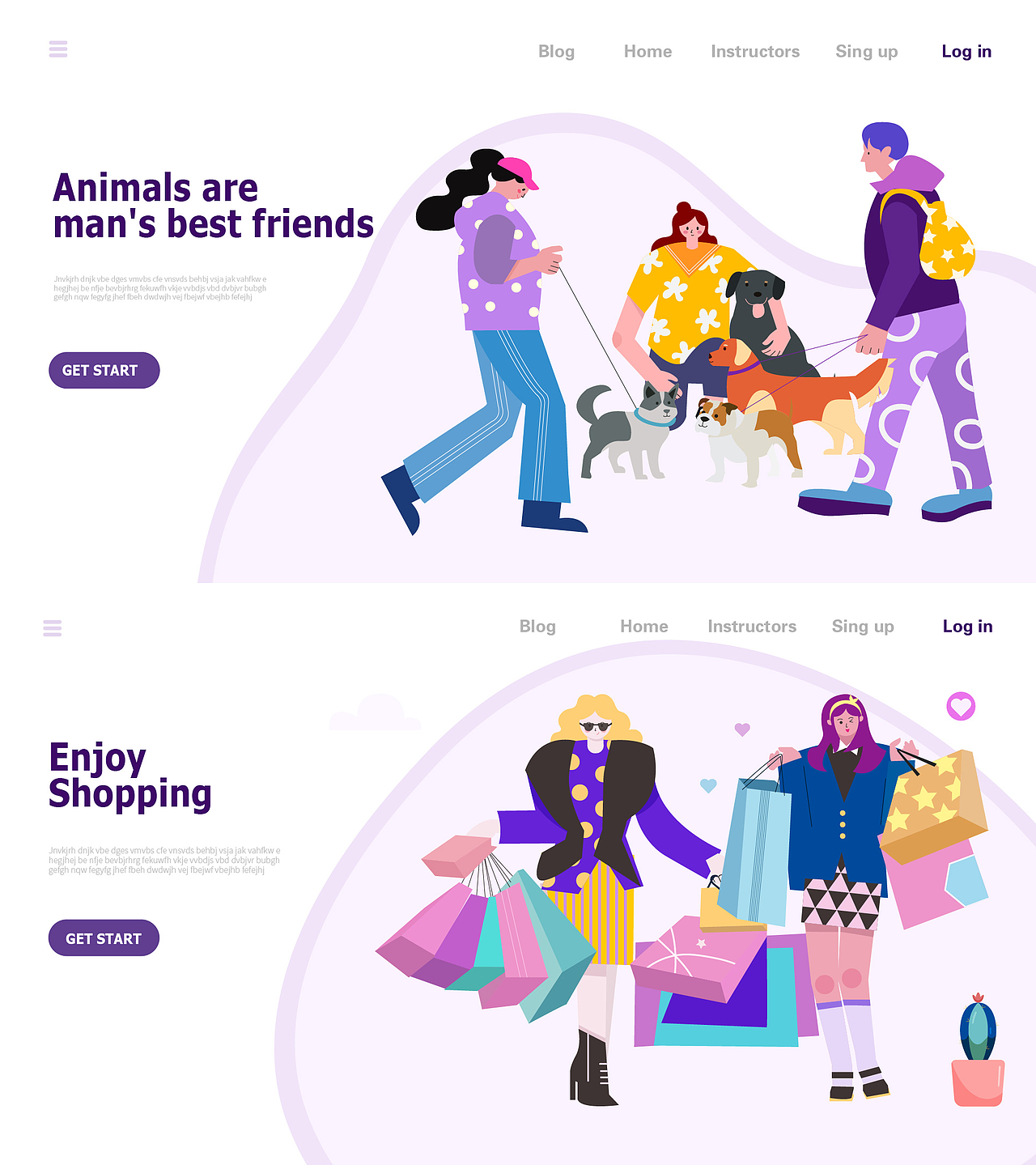 一周扁平人物插画练习总结（图ZMjMwNDQ0OTg0） - 商业插画 - 站酷设计师charlotte星原创素材 - 站酷ZCOOL