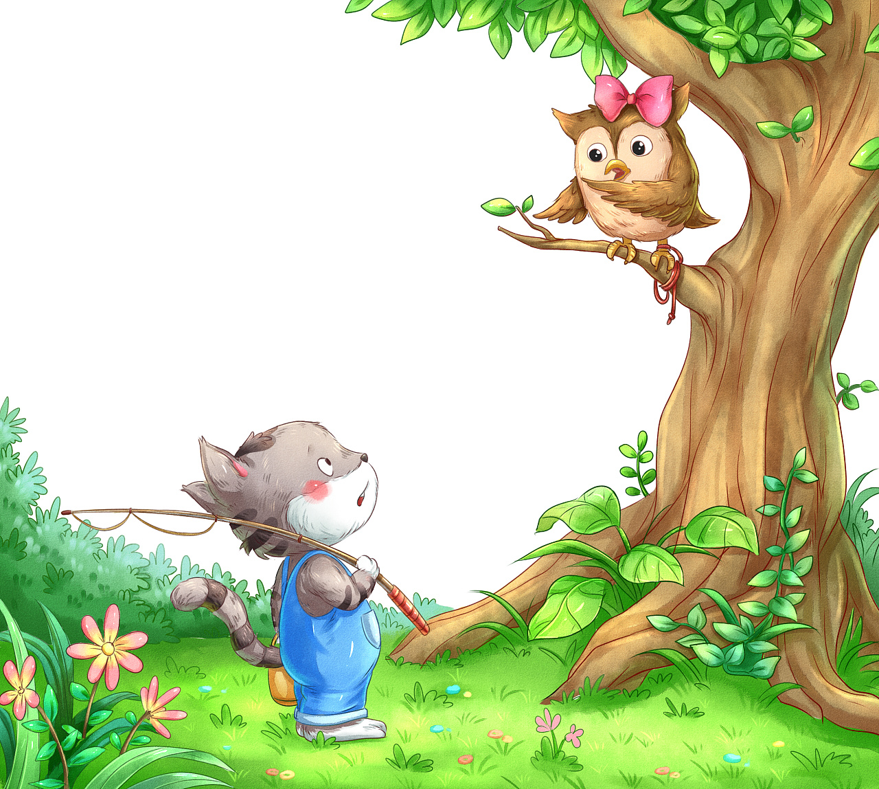 儿童插画 动物故事 内页