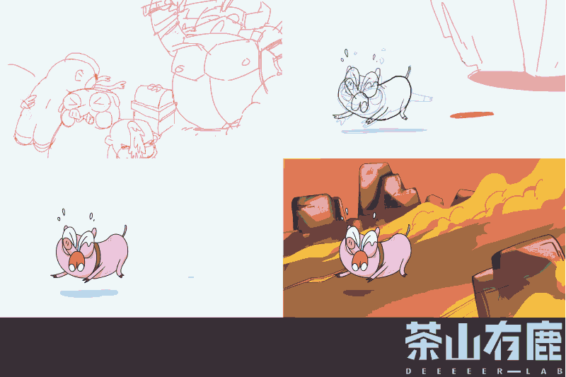 春运顺风猪归乡记！！坷垃石小剧场动画版Vol.02（图ZMTE3MTY3MTYw） - 动画片 - 站酷设计师茶山有鹿原创素材 - 站酷ZCOOL