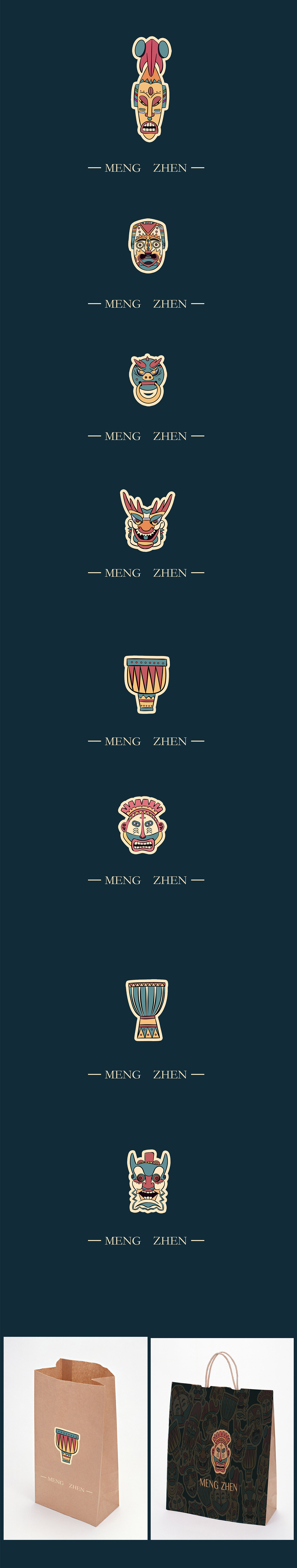 面具（图ZMTYzMzc1NzMy） - 商业插画 - 站酷设计师梦珍MENGZHEN原创素材 - 站酷ZCOOL