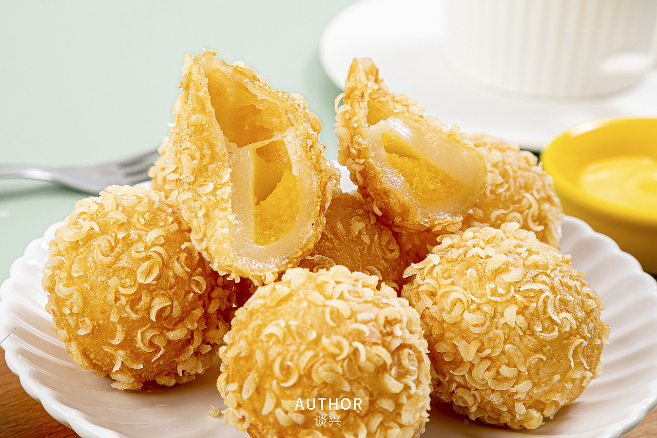 雪花球点心拍摄