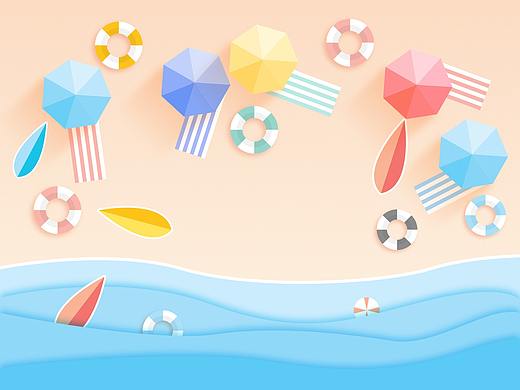 插画-海边