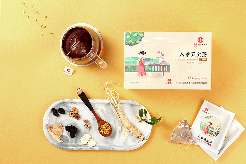 潘高寿 国货茶饮 养生茶 食品静物摄影