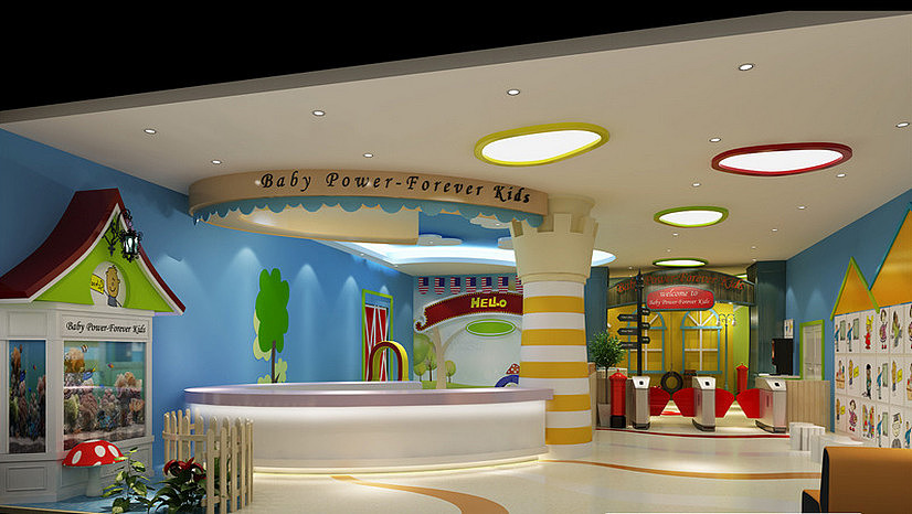 Baby Power- Forever Kids儿童馆—重庆儿童馆装修设计（图ZOTkyMDQ1NDQ=） - 家装设计 - 站酷设计师重庆儿童馆设计1原创素材 - 站酷ZCOOL