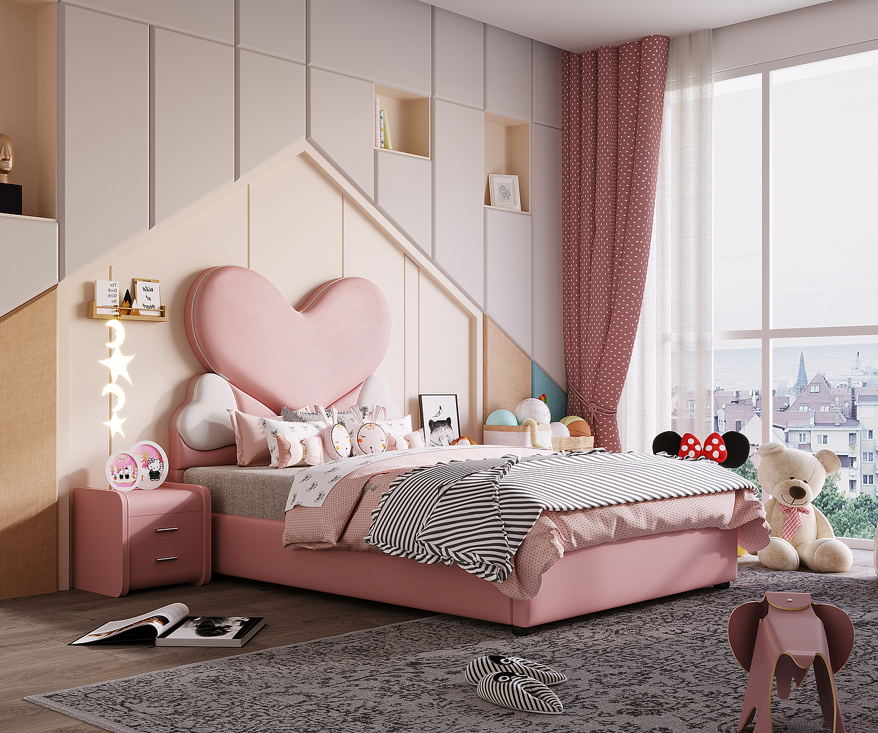 小公舉粉色愛(ài)心床（圖ZMjI4NDkxNzM2） - 產(chǎn)品 - 站酷設(shè)計(jì)師w1233原創(chuàng)素材 - 站酷ZCOOL