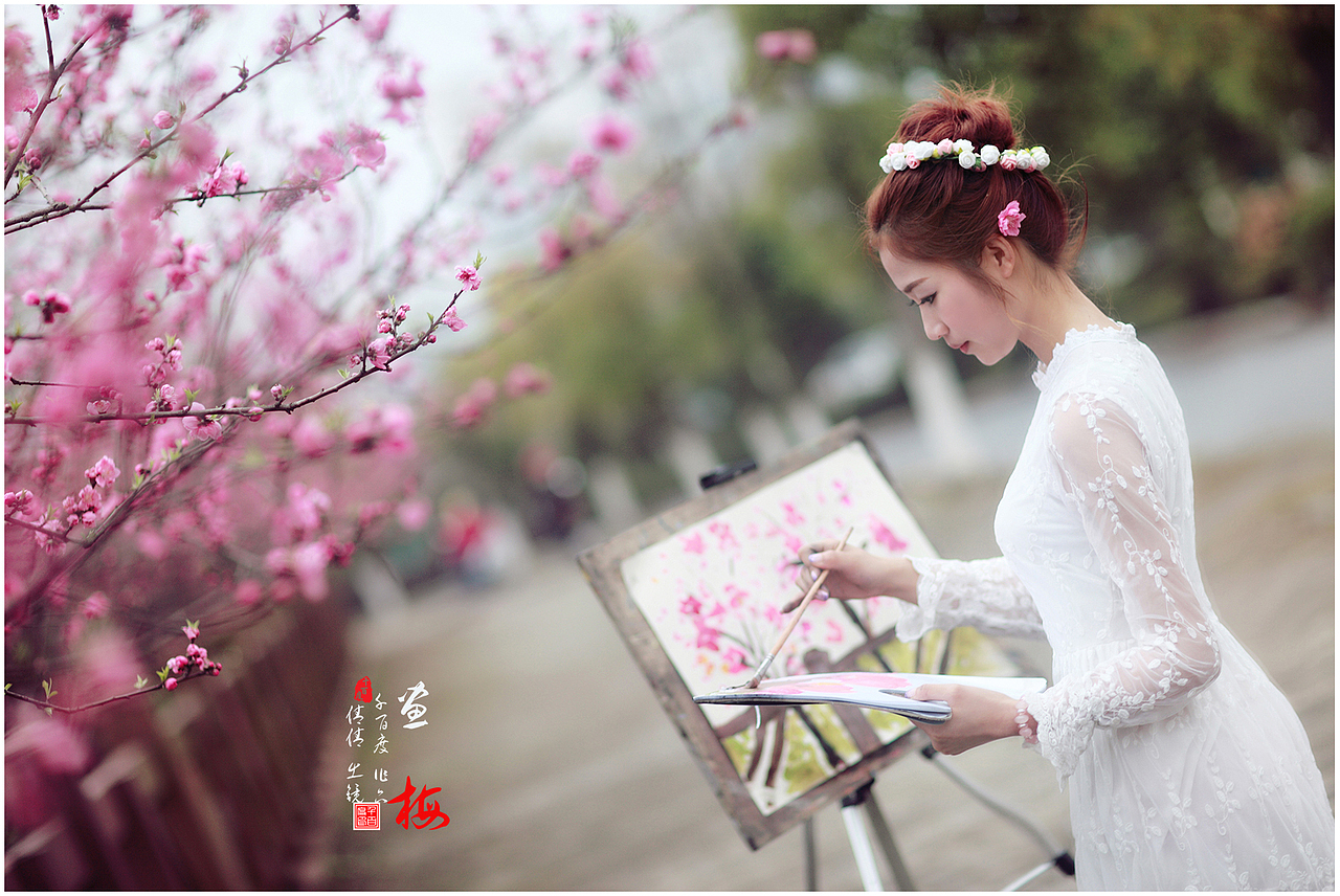 『画梅』（图ZMjQ5NjYwNDA=） - 人像摄影 - 站酷设计师千百度vip原创素材 - 站酷ZCOOL