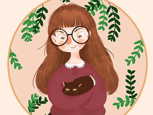 女孩和猫咪