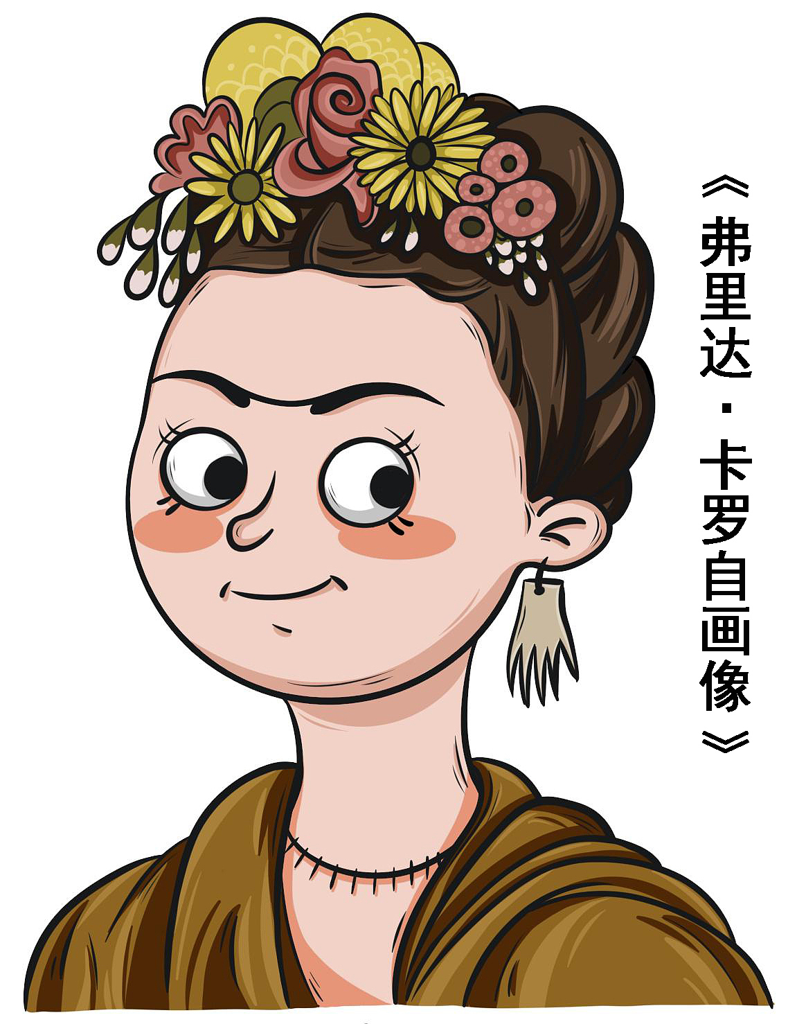 版绘之《世界名画》系列,卡通版头像集齐12张