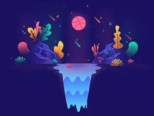 PS教程！教你绘制扁平化渐变质感插画