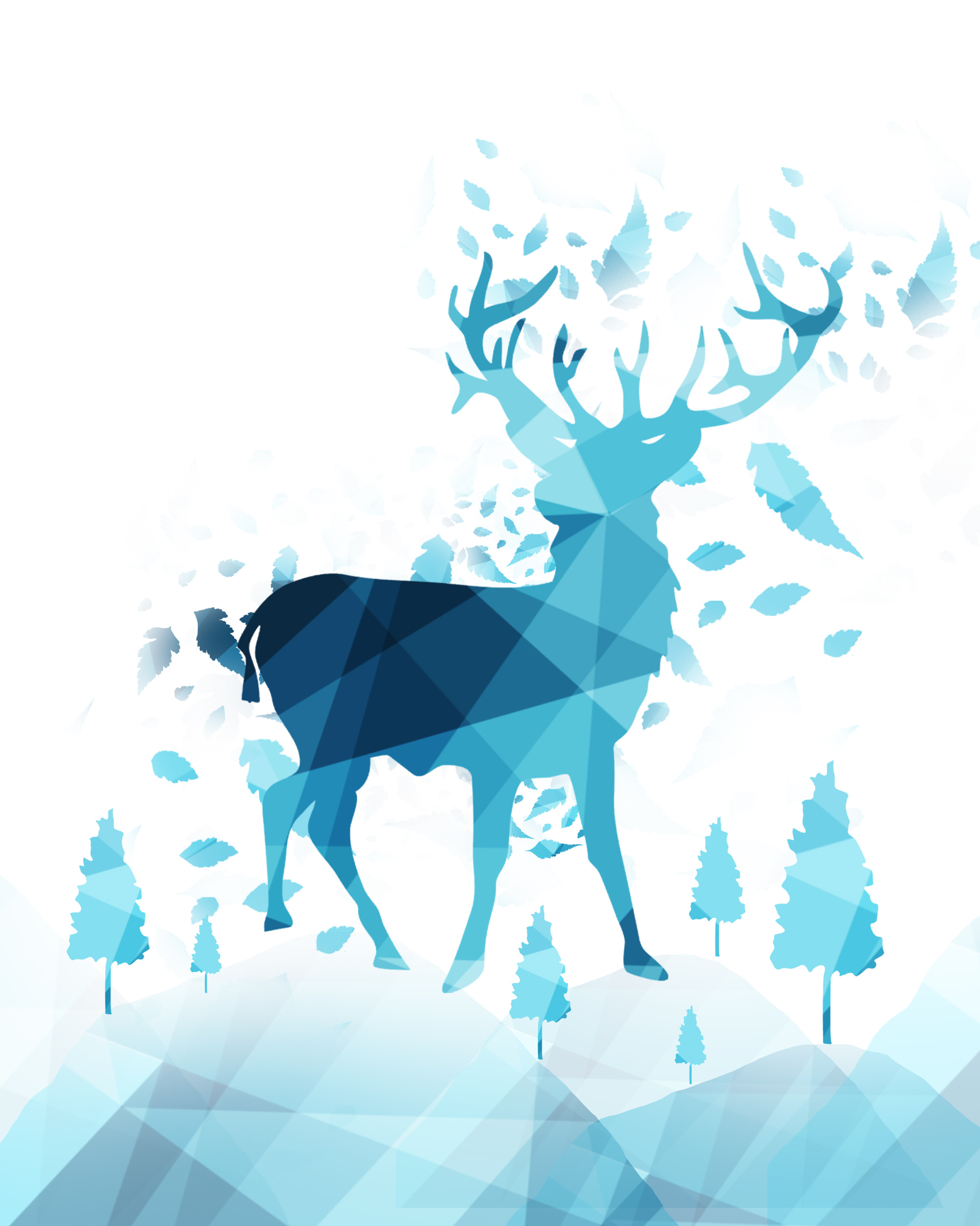 北欧风格麋鹿装饰画