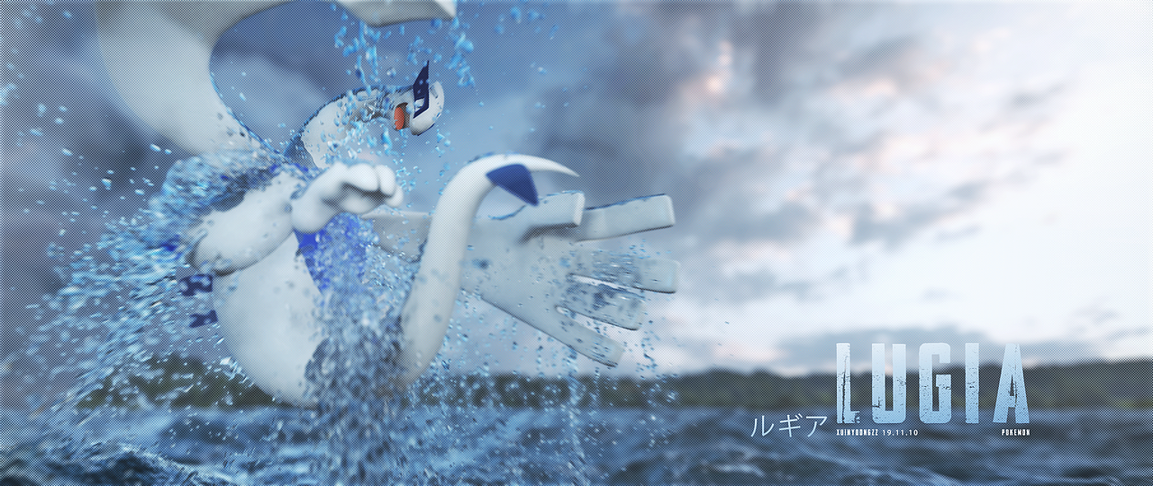 宝可梦洛基亚 Pokemon Lugia Design（图ZMTg0Mjc5MDY4） - 其他三维 - 站酷设计师Xunyoong原创素材 - 站酷ZCOOL