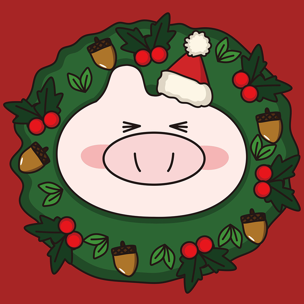 痘痘脸家族圣诞头像