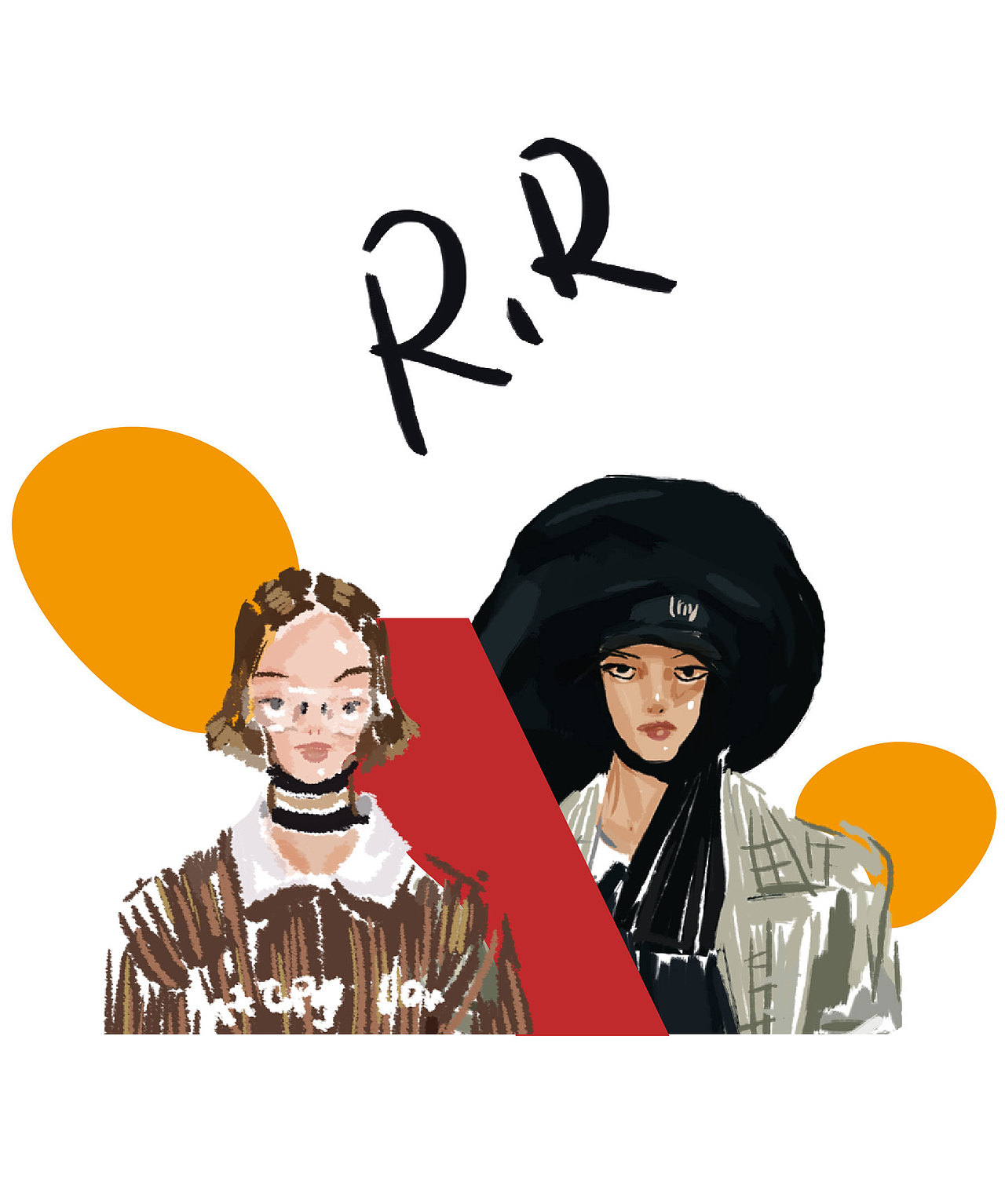 整理一部分时装画（图ZMTk3NDY3MjAw） - 艺术插画 - 站酷设计师RRMrsFox原创素材 - 站酷ZCOOL