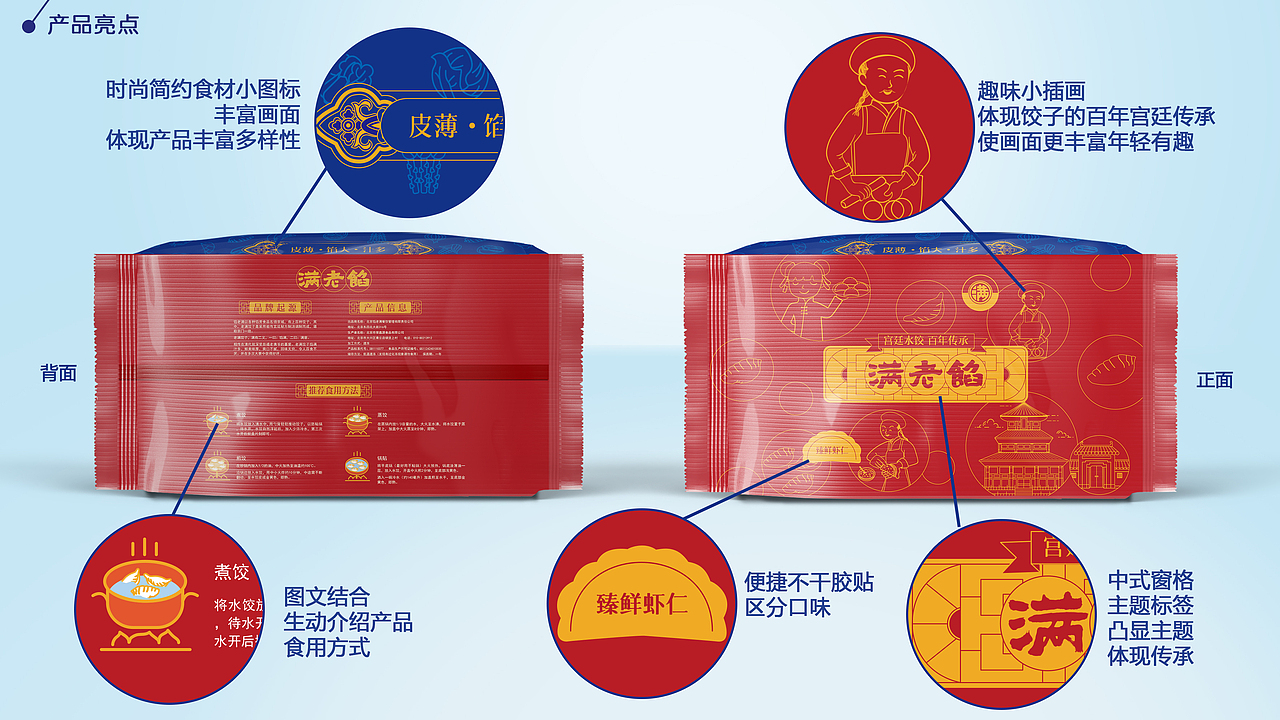 《陷老满》速冻水饺包装设计方案