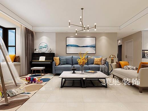 郑开恒大未来城129平三室两厅装修现代简约风设计