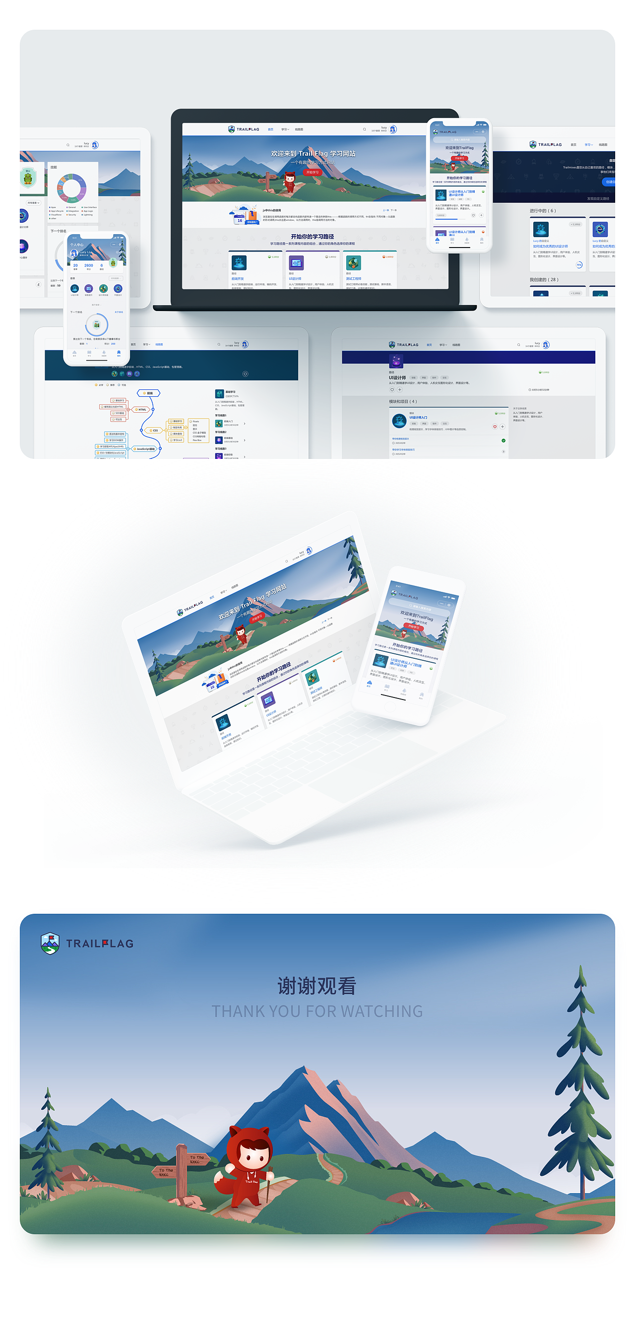 Trail Flag 一个有趣的学习网站（图ZMjM0ODcwNjUy） - APP界面 - 站酷设计师三分糖呀原创素材 - 站酷ZCOOL