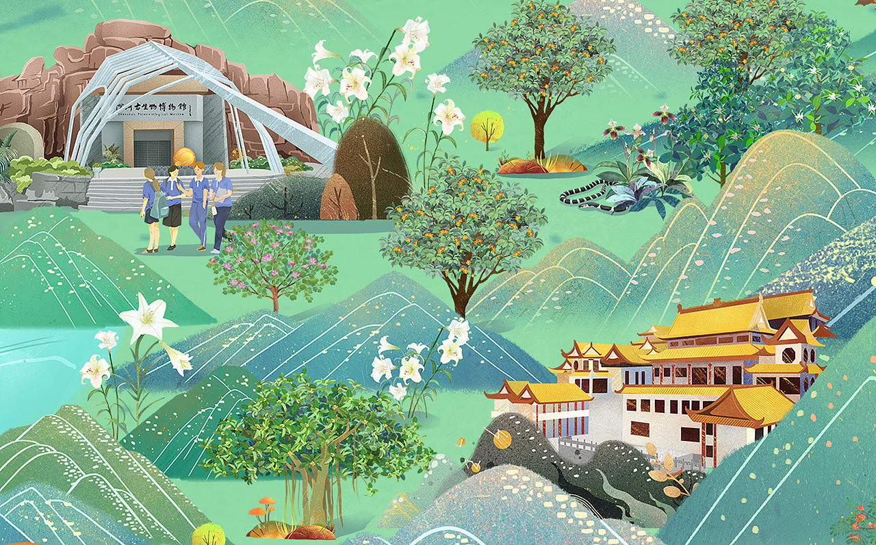 木头猫x深圳40年 | 画卷里的千园之城 气势磅礴(图ZMjIyNzAxMzEy) - 商业插画 - 站酷设计师疯子木原创素材 - 站酷ZCOOL