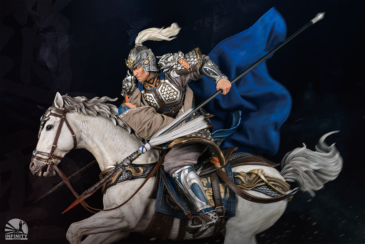 【开天三国五虎系列·1/4骠骑赵云雕像】（图ZMjI3NDM3MDI4） - 手办/模玩 - 站酷设计师开天工作室原创素材 - 站酷ZCOOL