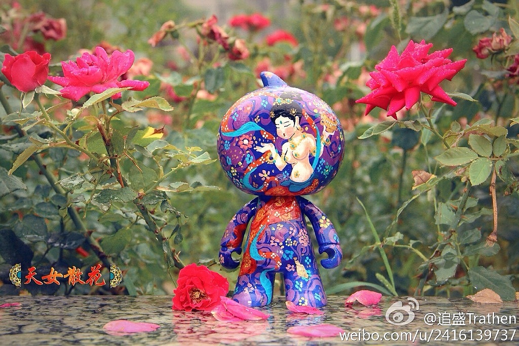 去年参加,2014“传说”淘公仔设计大赛作品《天女散花》