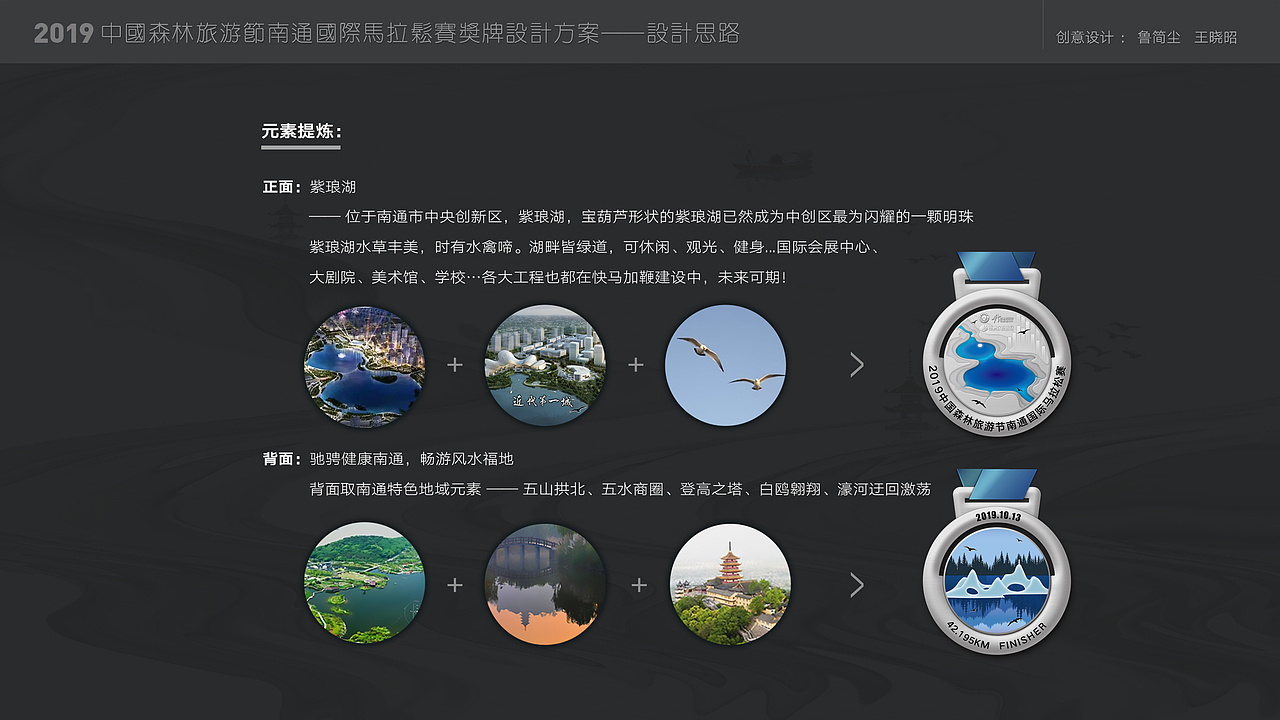 2019中国森林旅游节+南通国际马拉松赛奖牌设计方案（图ZMTg0ODc3NDM2） - 品牌 - 站酷设计师观山海创意设计原创素材 - 站酷ZCOOL