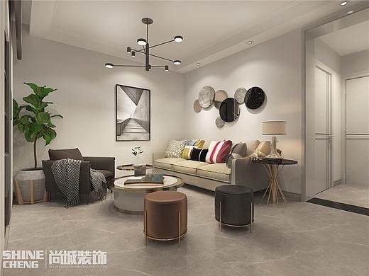 泰安老房改造小户型现代风格装修设计效果图