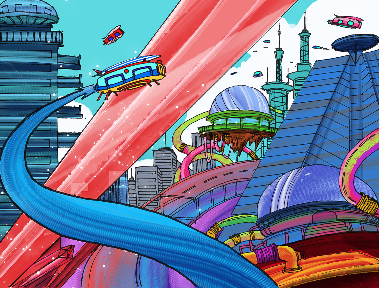 丝绸路上的未来（图ZMTI5NDg1NzMy） - 商业插画 - 站酷设计师阿三的先生原创素材 - 站酷ZCOOL