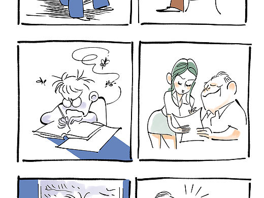 多格漫画《上场与开会前》