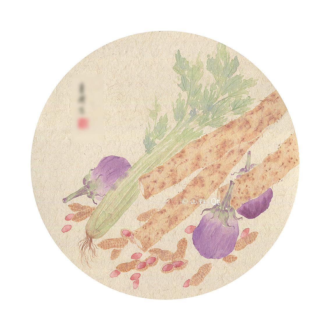 2018年终总结 国画篇——《清蔬》