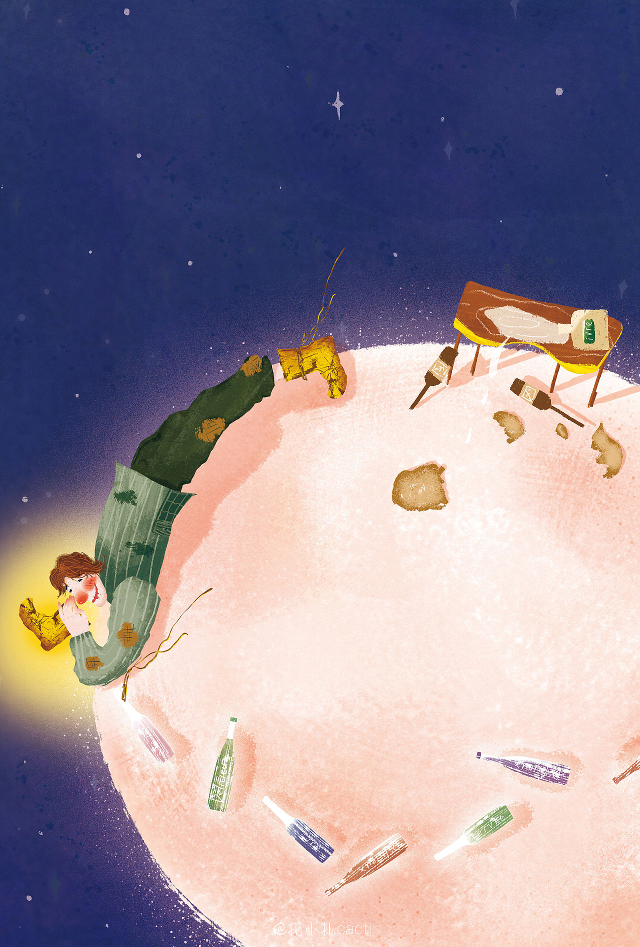 嗨，给你一份少女心版《小王子》。（图ZMTkwNzM1MzQw） - 商业插画 - 站酷设计师森林抱抱原创素材 - 站酷ZCOOL