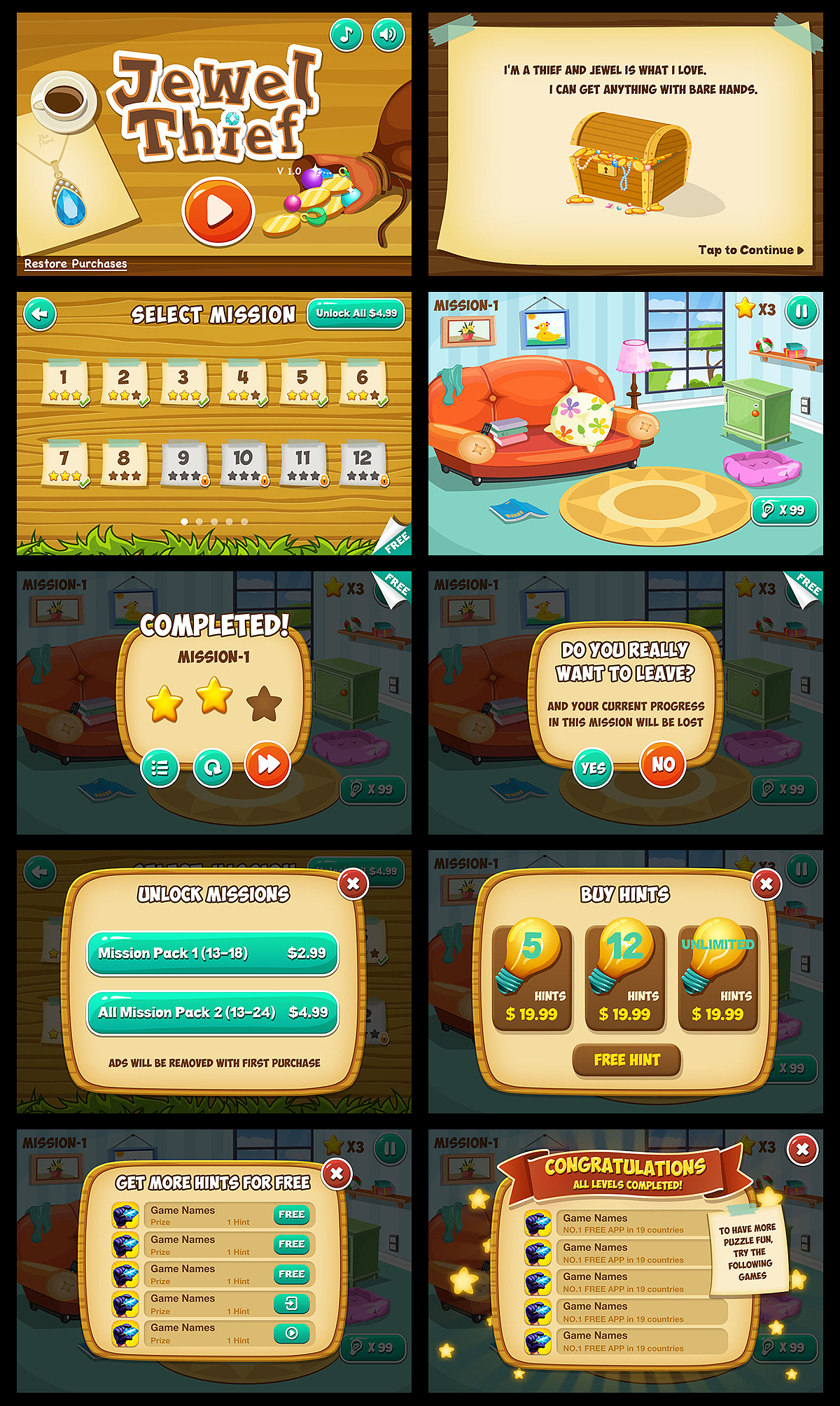 Jewel Thief 手游界面